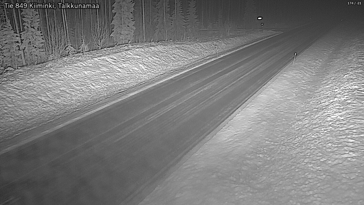 Weather Camera Image Road 849 Kiiminki, Talkkunamaa, Oulu, Pohjois-Pohjanmaa