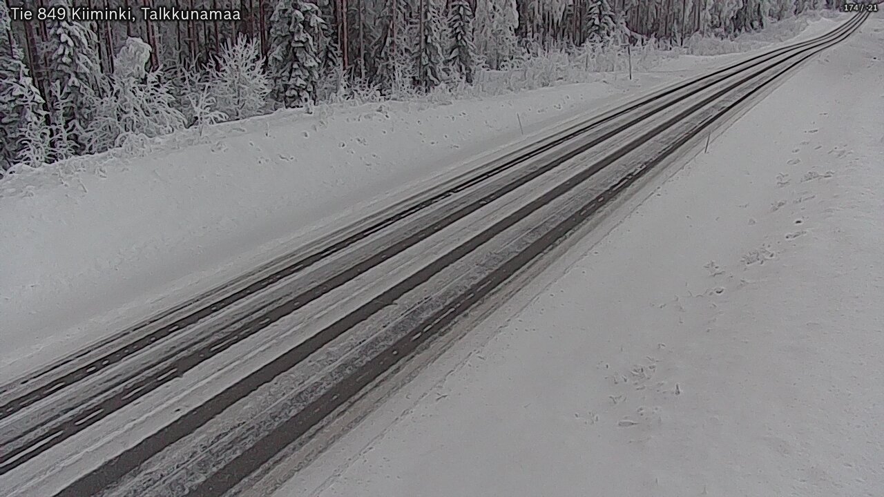Weather Camera Image Road 849 Kiiminki, Talkkunamaa, Oulu, Pohjois-Pohjanmaa