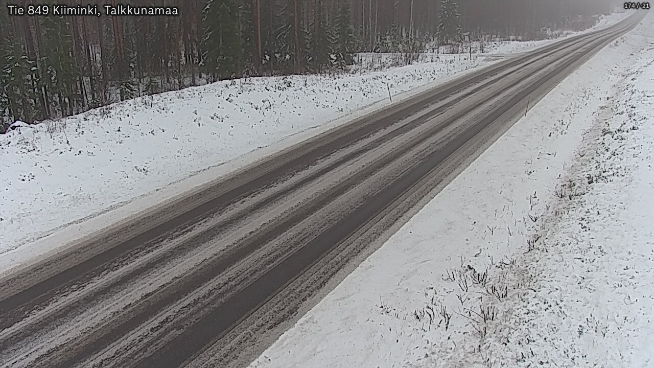 Weather Camera Image Road 849 Kiiminki, Talkkunamaa, Oulu, Pohjois-Pohjanmaa