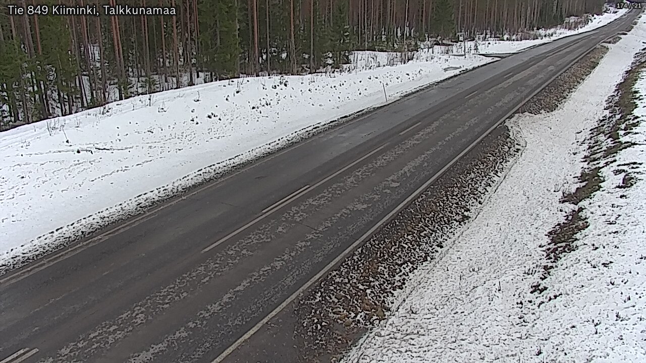 Weather Camera Image Road 849 Kiiminki, Talkkunamaa, Oulu, Pohjois-Pohjanmaa