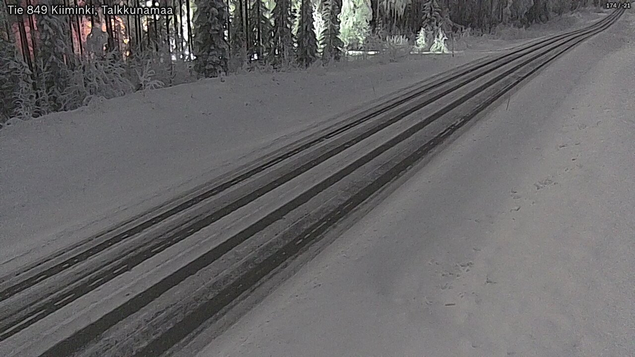 Weather Camera Image Road 849 Kiiminki, Talkkunamaa, Oulu, Pohjois-Pohjanmaa