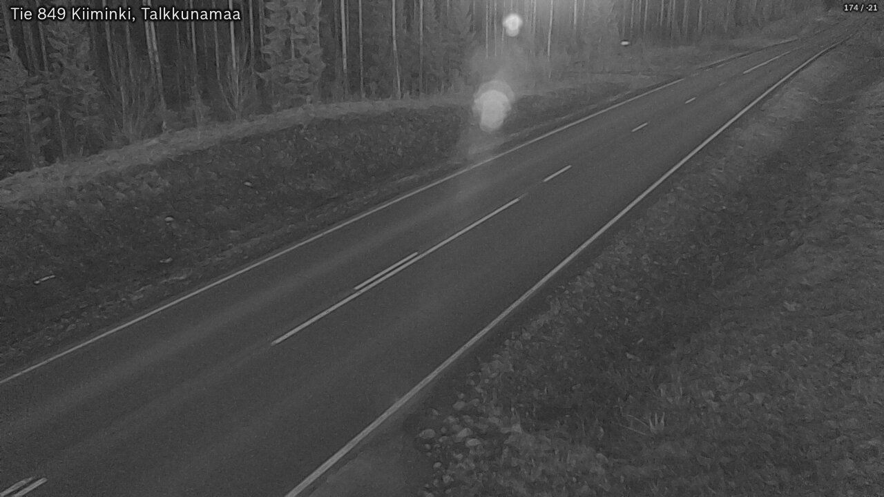 Weather Camera Image Väg 849 Kiiminki, Talkkunamaa, Oulu, Pohjois-Pohjanmaa