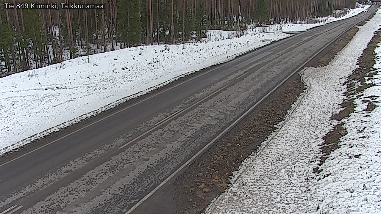 Weather Camera Image Väg 849 Kiiminki, Talkkunamaa, Oulu, Pohjois-Pohjanmaa