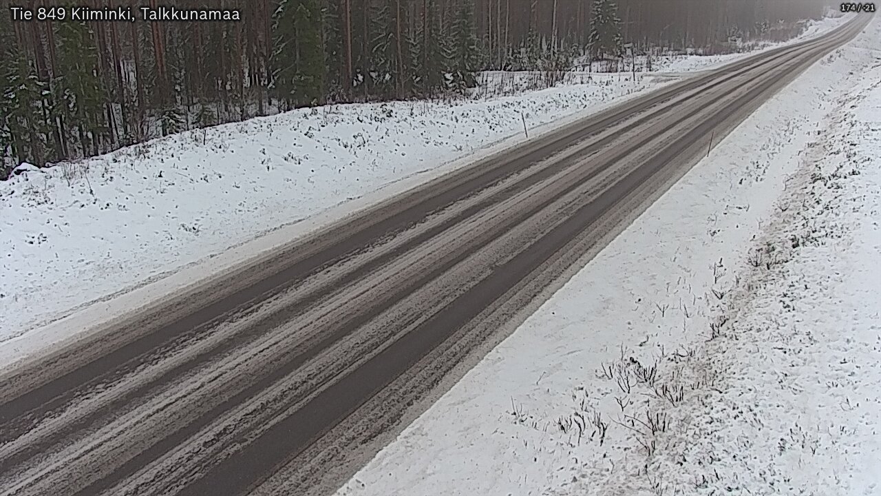 Weather Camera Image Road 849 Kiiminki, Talkkunamaa, Oulu, Pohjois-Pohjanmaa
