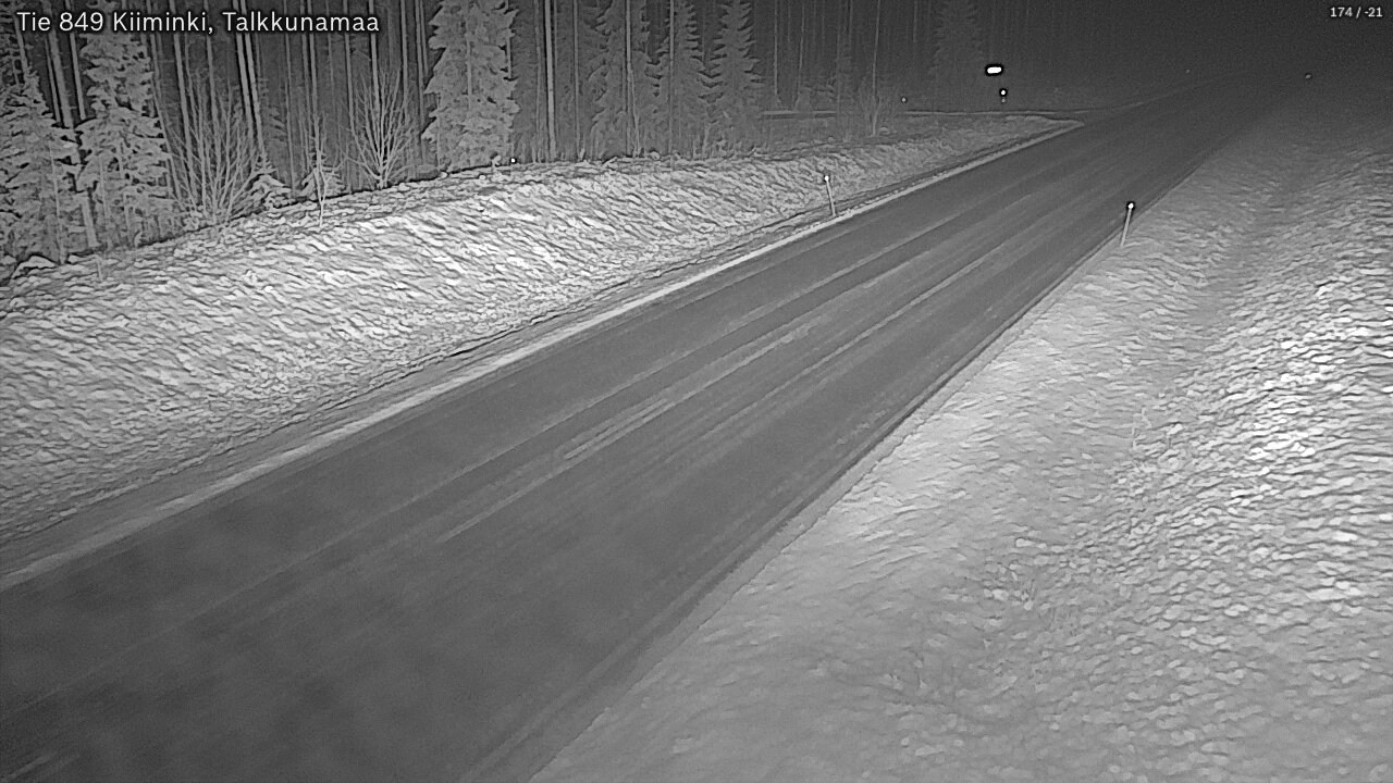 Weather Camera Image Road 849 Kiiminki, Talkkunamaa, Oulu, Pohjois-Pohjanmaa
