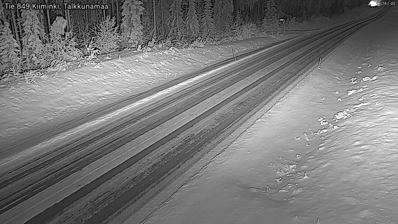 Weather Camera Image Road 849 Kiiminki, Talkkunamaa, Oulu, Pohjois-Pohjanmaa