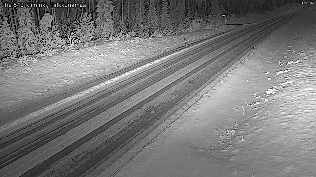 Weather Camera Image Road 849 Kiiminki, Talkkunamaa, Oulu, Pohjois-Pohjanmaa