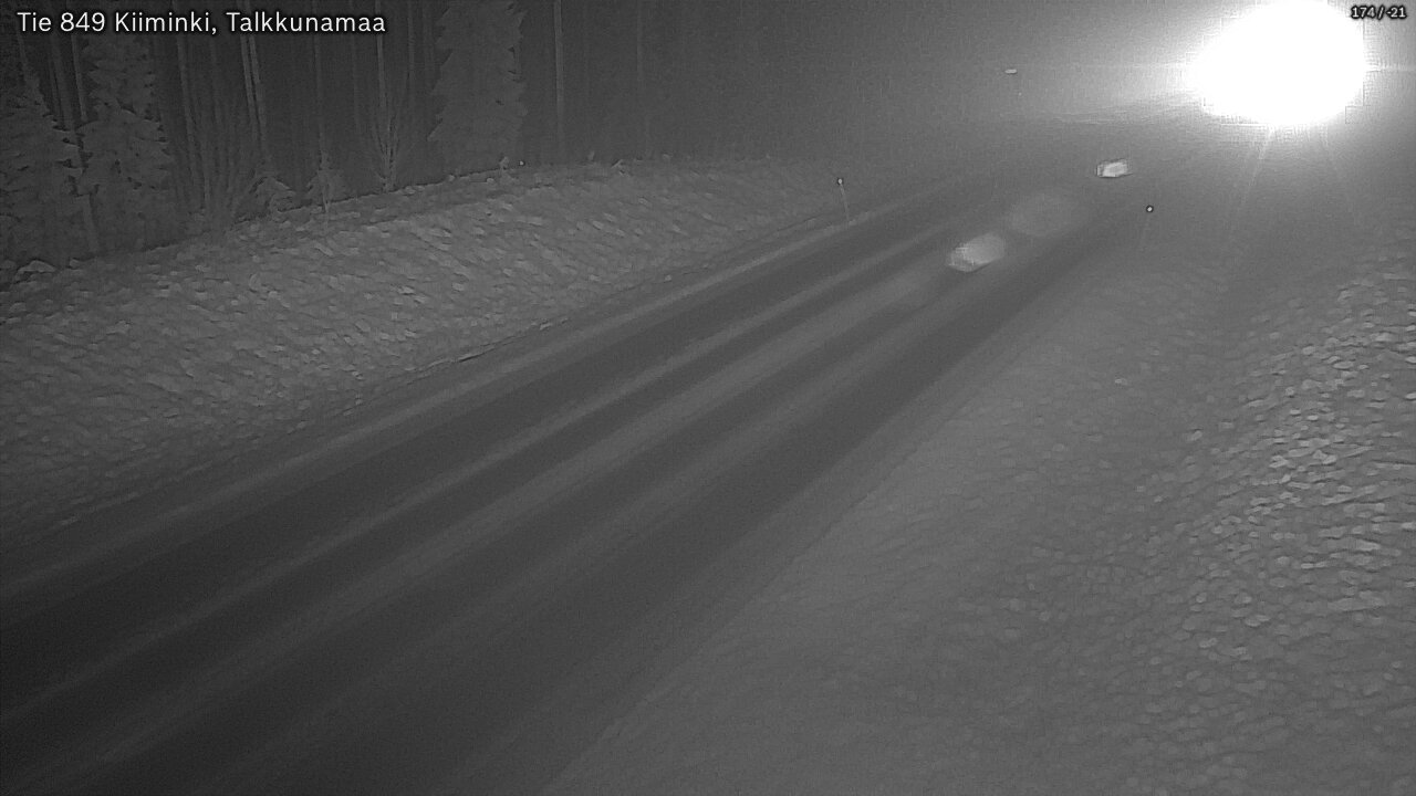 Weather Camera Image Väg 849 Kiiminki, Talkkunamaa, Oulu, Pohjois-Pohjanmaa