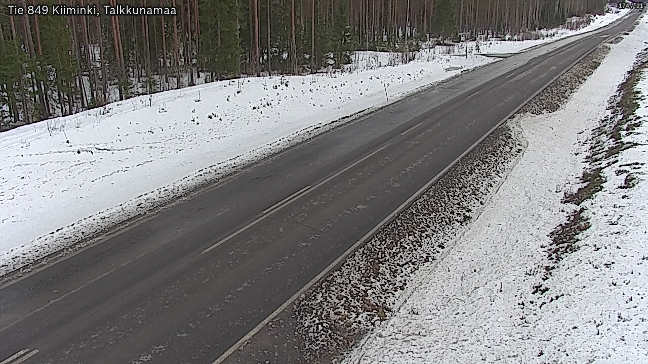 Weather Camera Image Road 849 Kiiminki, Talkkunamaa, Oulu, Pohjois-Pohjanmaa