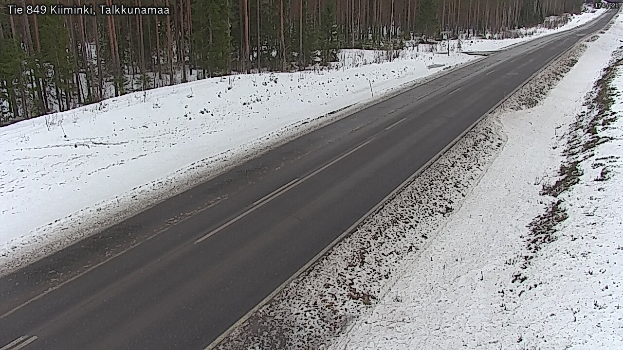 Weather Camera Image Road 849 Kiiminki, Talkkunamaa, Oulu, Pohjois-Pohjanmaa