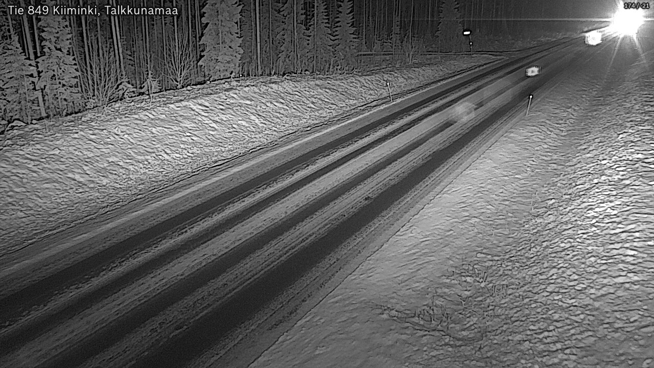 Weather Camera Image Väg 849 Kiiminki, Talkkunamaa, Oulu, Pohjois-Pohjanmaa