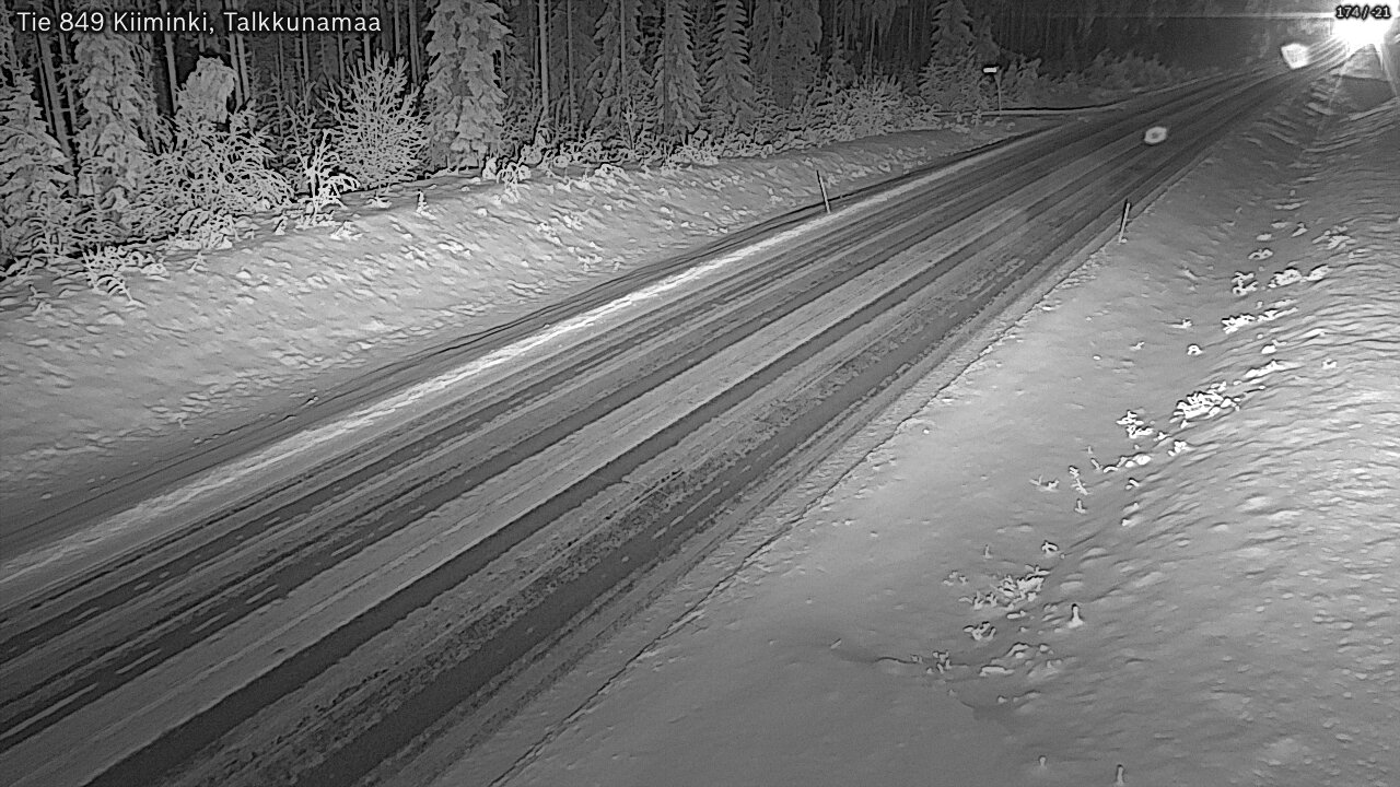 Weather Camera Image Road 849 Kiiminki, Talkkunamaa, Oulu, Pohjois-Pohjanmaa