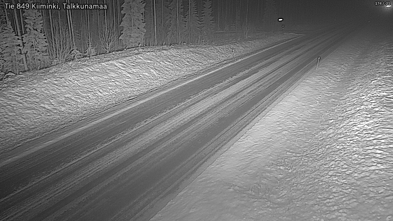 Weather Camera Image Road 849 Kiiminki, Talkkunamaa, Oulu, Pohjois-Pohjanmaa