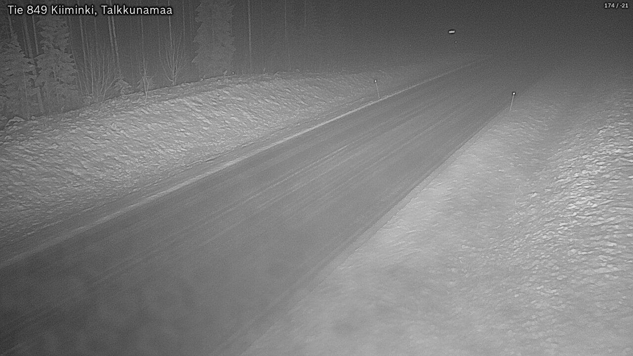 Weather Camera Image Road 849 Kiiminki, Talkkunamaa, Oulu, Pohjois-Pohjanmaa