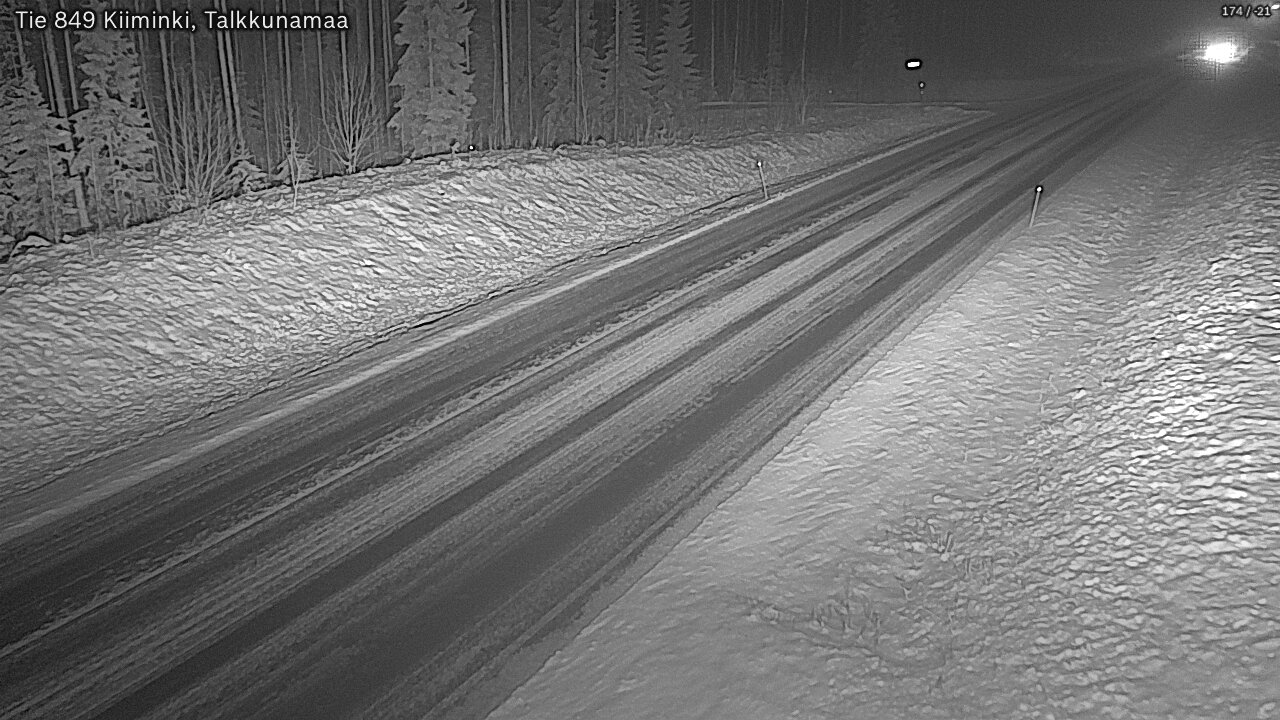 Weather Camera Image Road 849 Kiiminki, Talkkunamaa, Oulu, Pohjois-Pohjanmaa
