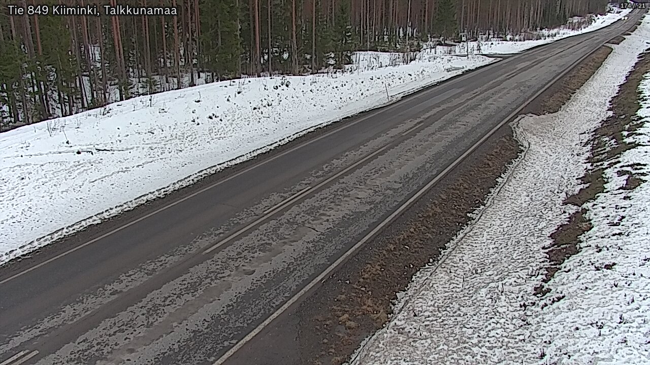 Weather Camera Image Väg 849 Kiiminki, Talkkunamaa, Oulu, Pohjois-Pohjanmaa