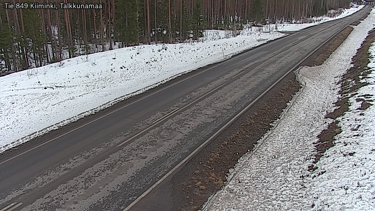 Weather Camera Image Väg 849 Kiiminki, Talkkunamaa, Oulu, Pohjois-Pohjanmaa