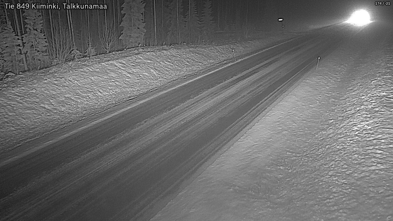 Weather Camera Image Road 849 Kiiminki, Talkkunamaa, Oulu, Pohjois-Pohjanmaa