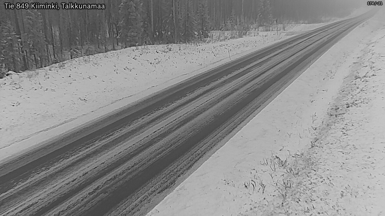 Weather Camera Image Road 849 Kiiminki, Talkkunamaa, Oulu, Pohjois-Pohjanmaa