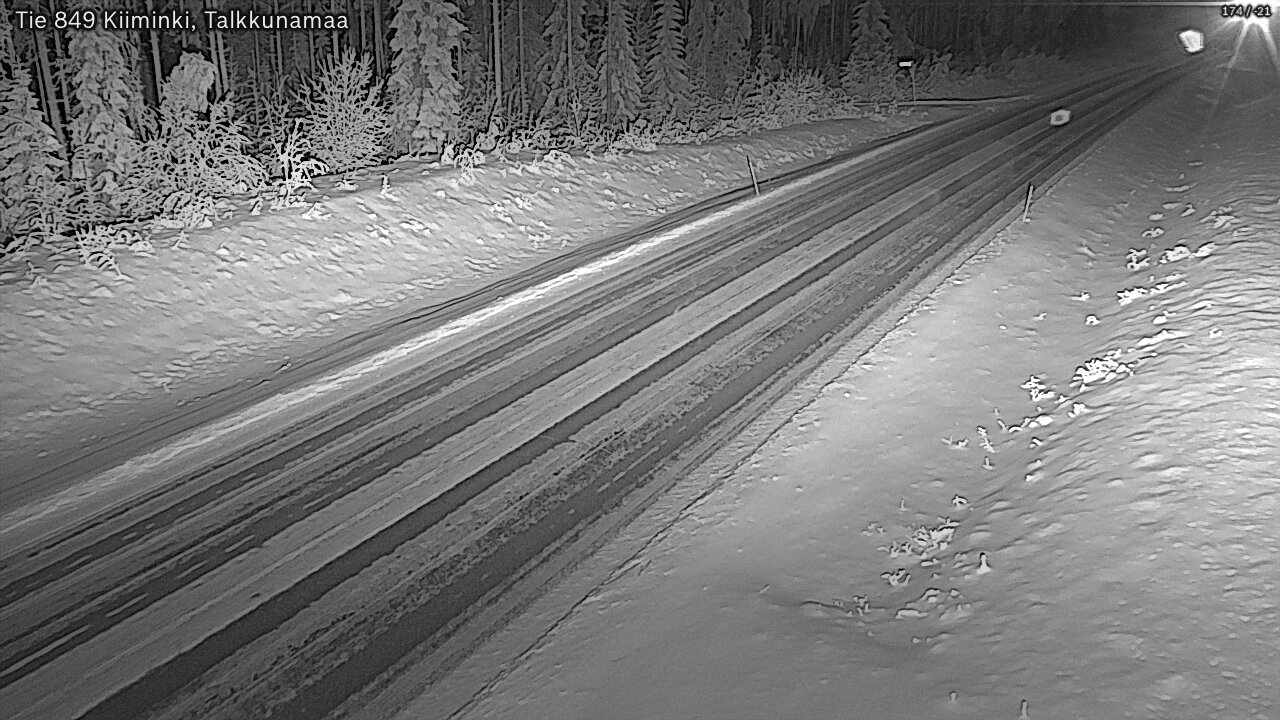 Weather Camera Image Road 849 Kiiminki, Talkkunamaa, Oulu, Pohjois-Pohjanmaa