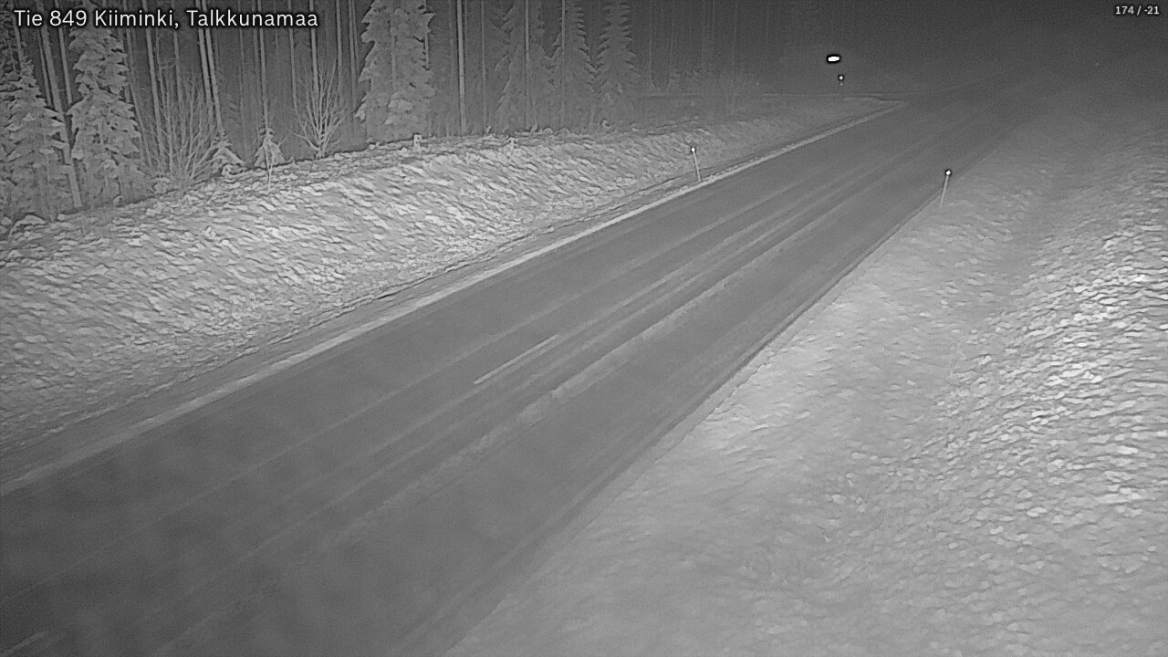 Weather Camera Image Road 849 Kiiminki, Talkkunamaa, Oulu, Pohjois-Pohjanmaa