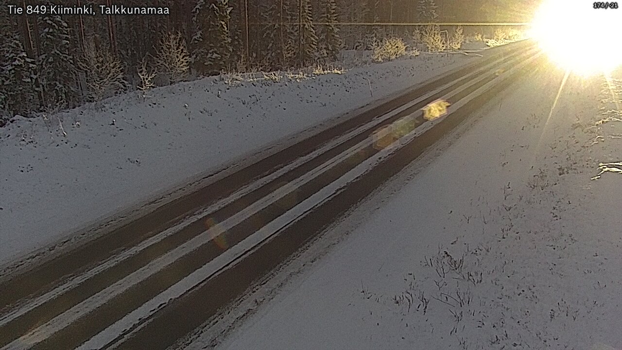 Kelikamerat Kuva Tie 849 Kiiminki, Talkkunamaa, Oulu, Pohjois-Pohjanmaa