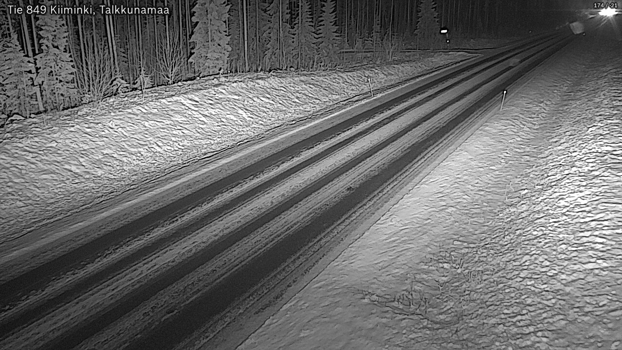 Weather Camera Image Väg 849 Kiiminki, Talkkunamaa, Oulu, Pohjois-Pohjanmaa