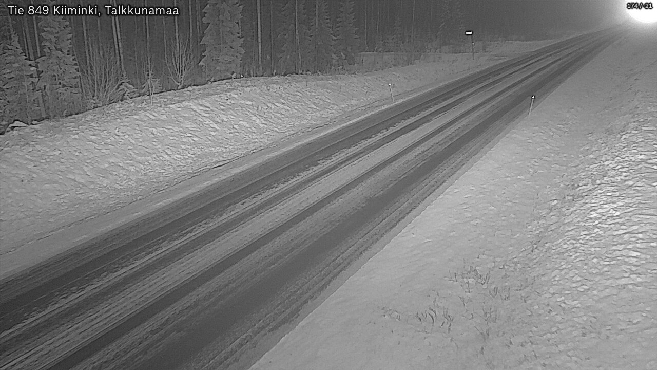 Weather Camera Image Road 849 Kiiminki, Talkkunamaa, Oulu, Pohjois-Pohjanmaa