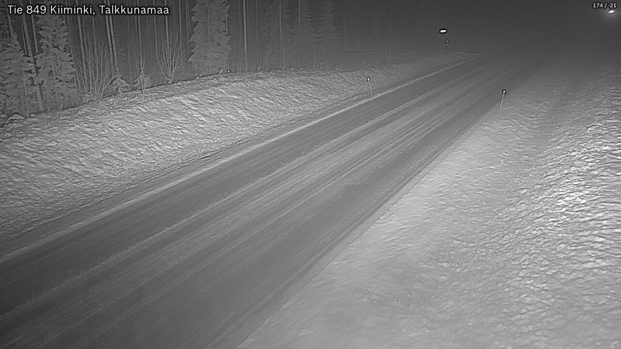 Weather Camera Image Road 849 Kiiminki, Talkkunamaa, Oulu, Pohjois-Pohjanmaa
