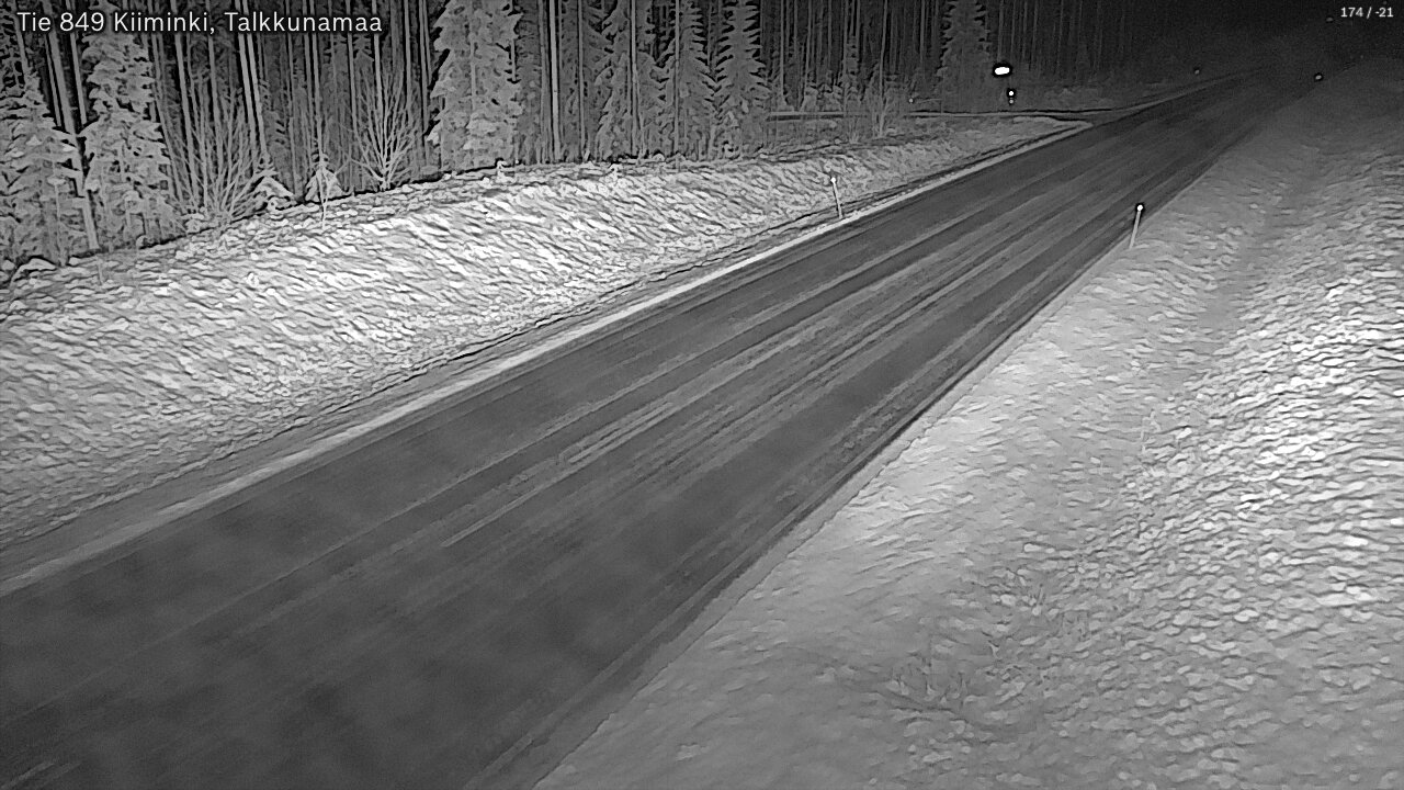 Weather Camera Image Road 849 Kiiminki, Talkkunamaa, Oulu, Pohjois-Pohjanmaa