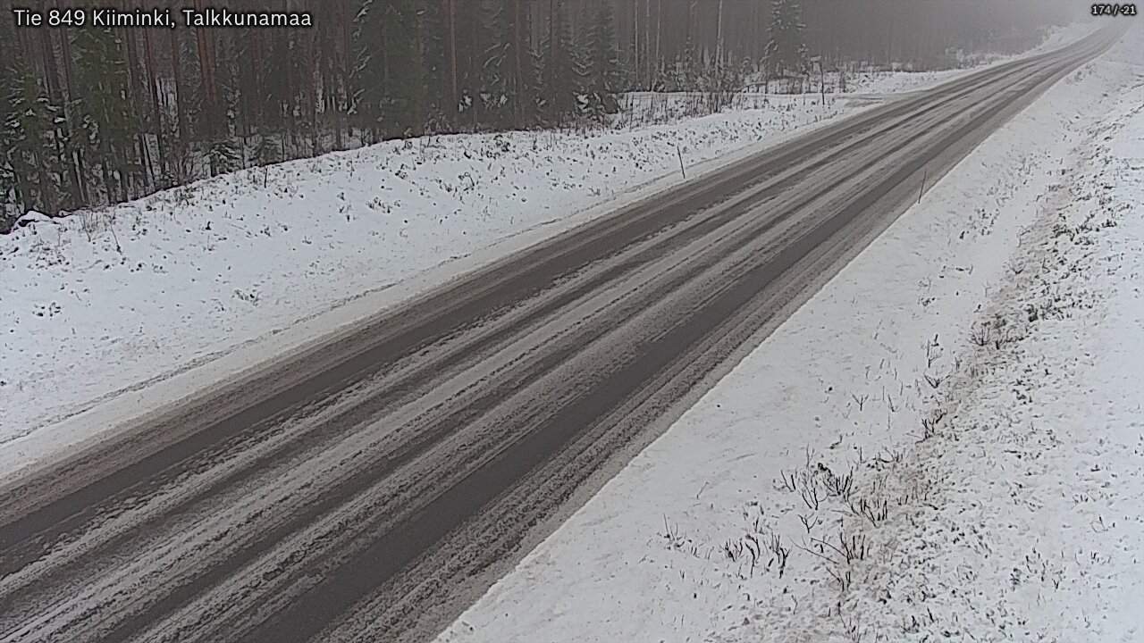 Weather Camera Image Road 849 Kiiminki, Talkkunamaa, Oulu, Pohjois-Pohjanmaa