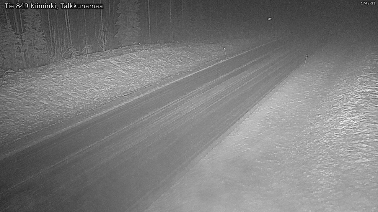 Weather Camera Image Road 849 Kiiminki, Talkkunamaa, Oulu, Pohjois-Pohjanmaa