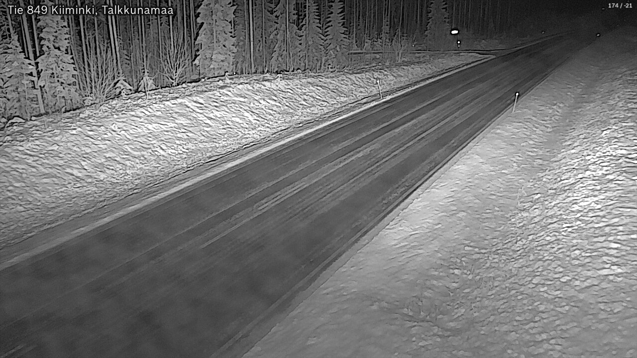 Weather Camera Image Road 849 Kiiminki, Talkkunamaa, Oulu, Pohjois-Pohjanmaa