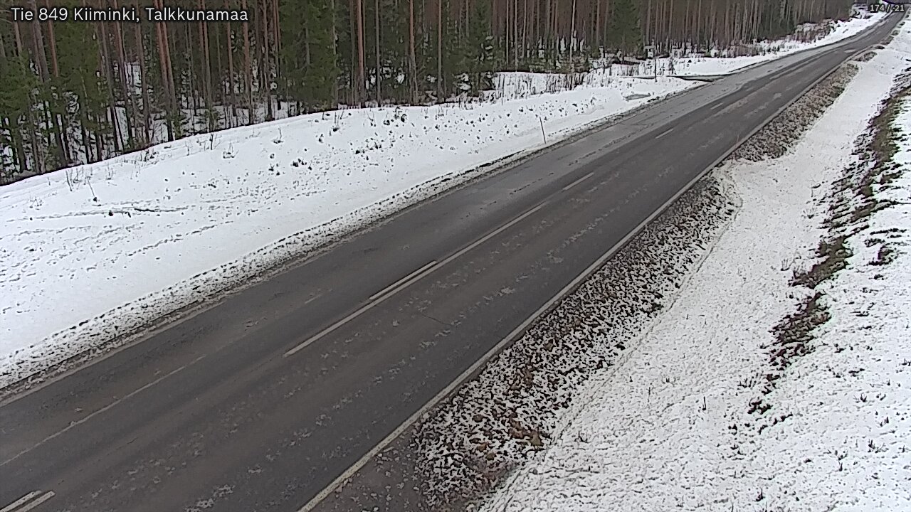 Weather Camera Image Road 849 Kiiminki, Talkkunamaa, Oulu, Pohjois-Pohjanmaa