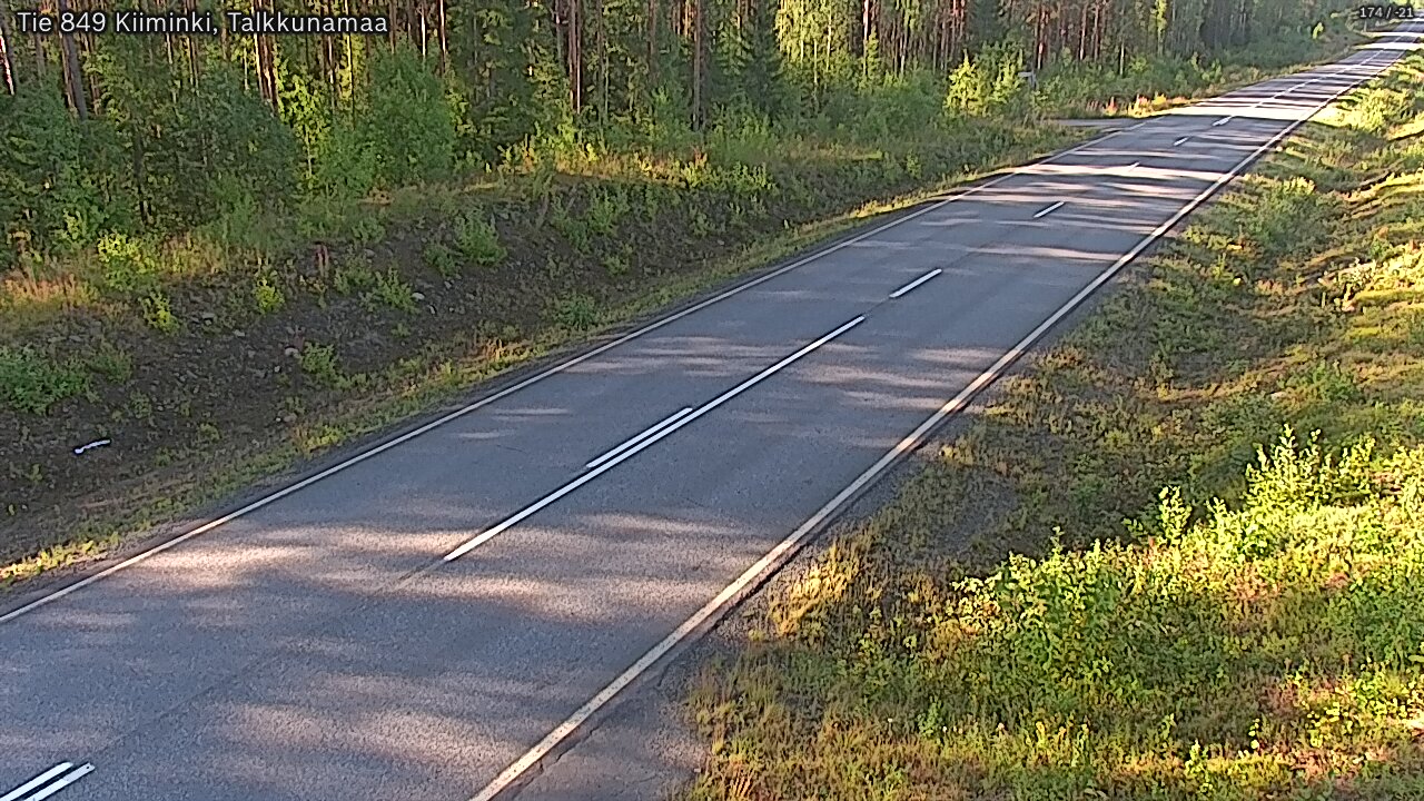 Weather Camera Image Road 849 Kiiminki, Talkkunamaa, Oulu, Pohjois-Pohjanmaa
