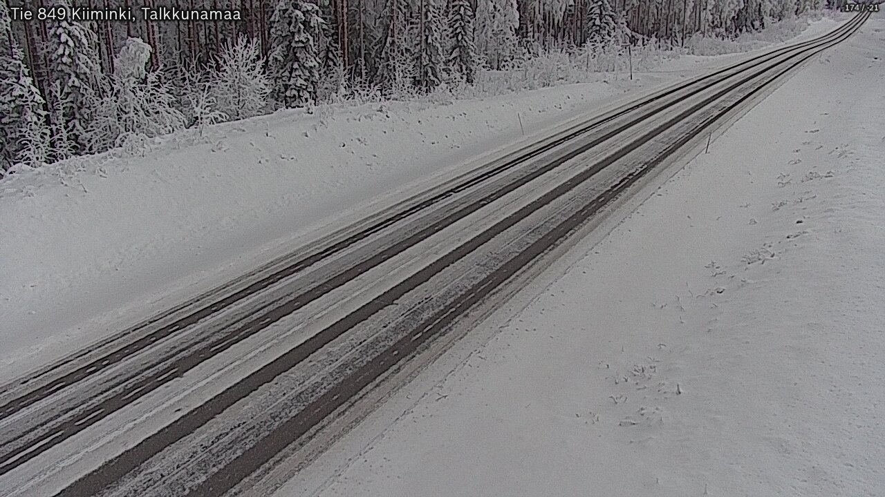 Weather Camera Image Road 849 Kiiminki, Talkkunamaa, Oulu, Pohjois-Pohjanmaa