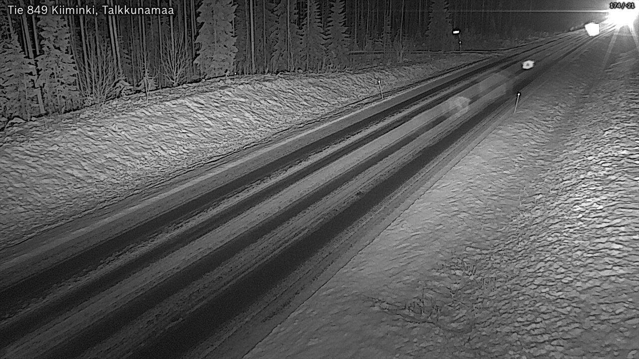 Weather Camera Image Väg 849 Kiiminki, Talkkunamaa, Oulu, Pohjois-Pohjanmaa