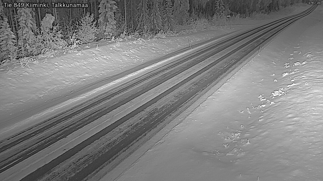 Weather Camera Image Road 849 Kiiminki, Talkkunamaa, Oulu, Pohjois-Pohjanmaa