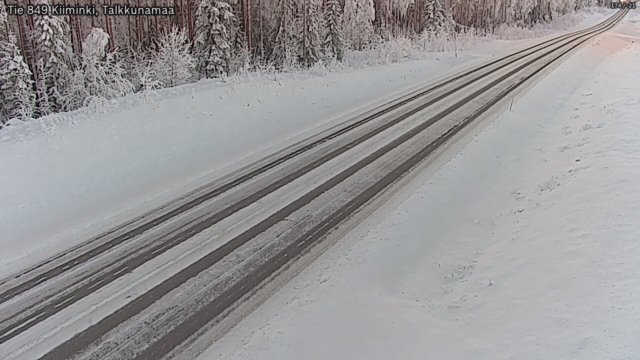 Weather Camera Image Väg 849 Kiiminki, Talkkunamaa, Oulu, Pohjois-Pohjanmaa