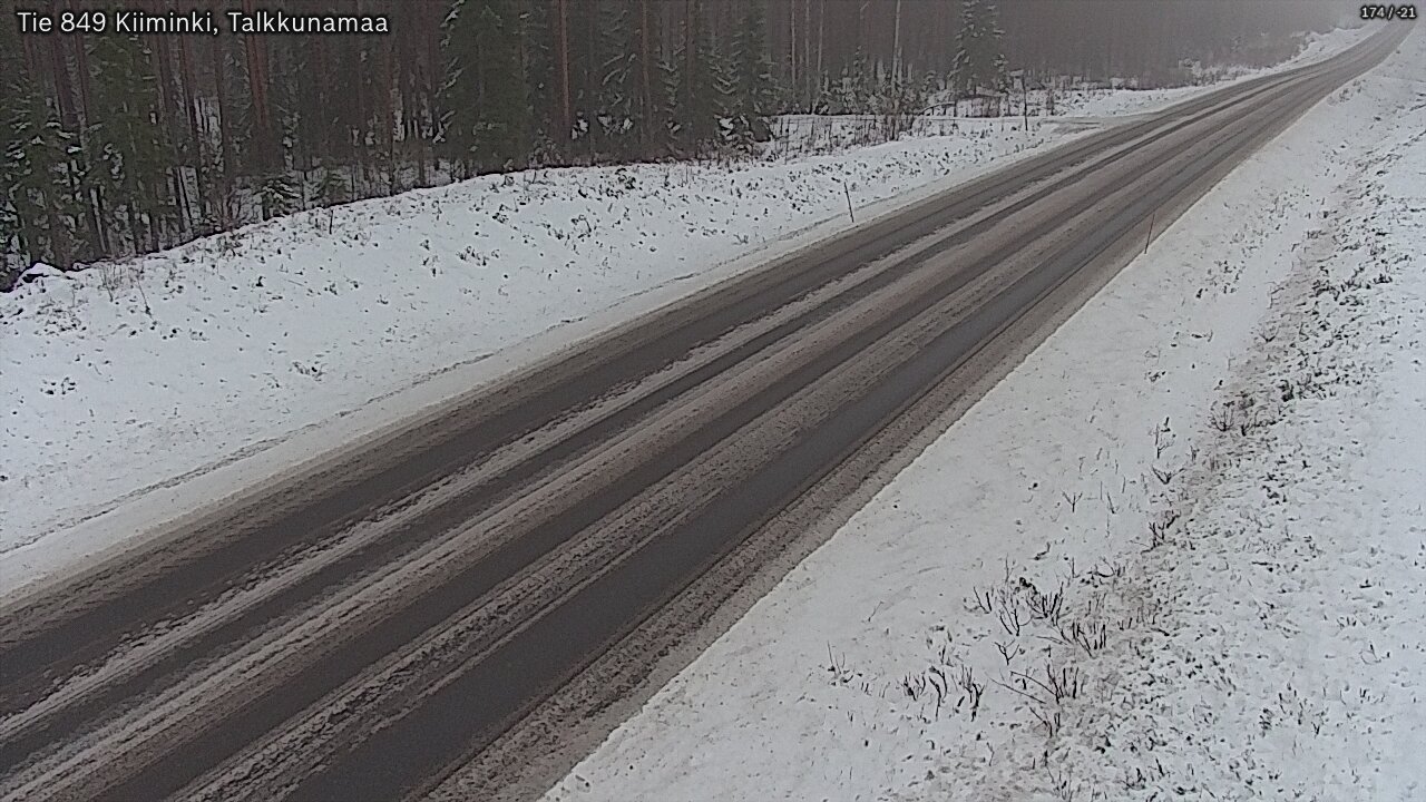 Weather Camera Image Väg 849 Kiiminki, Talkkunamaa, Oulu, Pohjois-Pohjanmaa