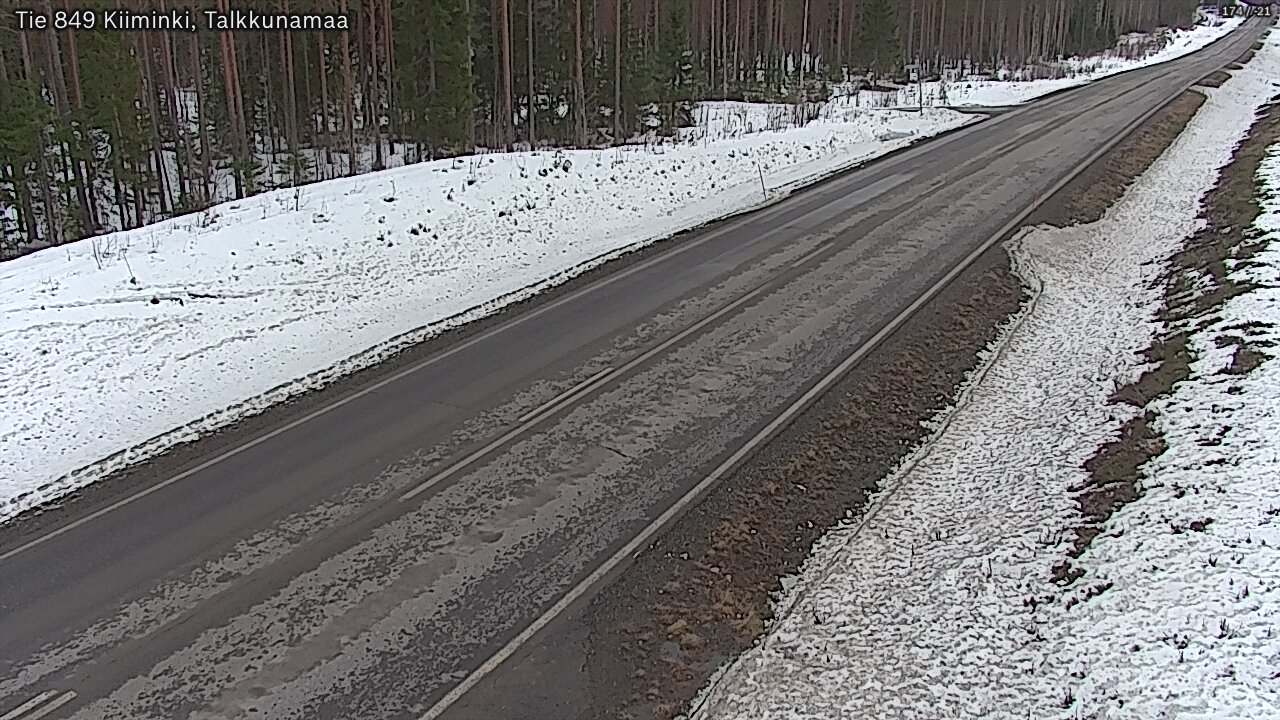 Weather Camera Image Väg 849 Kiiminki, Talkkunamaa, Oulu, Pohjois-Pohjanmaa