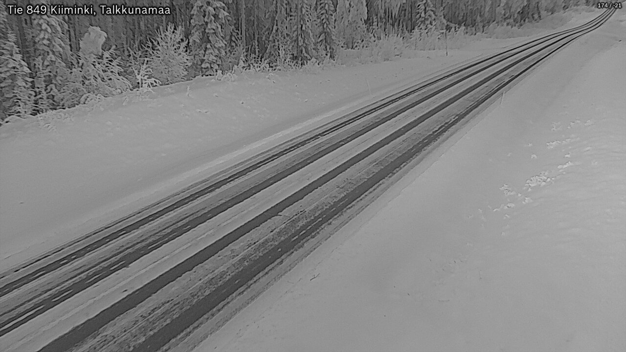 Weather Camera Image Road 849 Kiiminki, Talkkunamaa, Oulu, Pohjois-Pohjanmaa