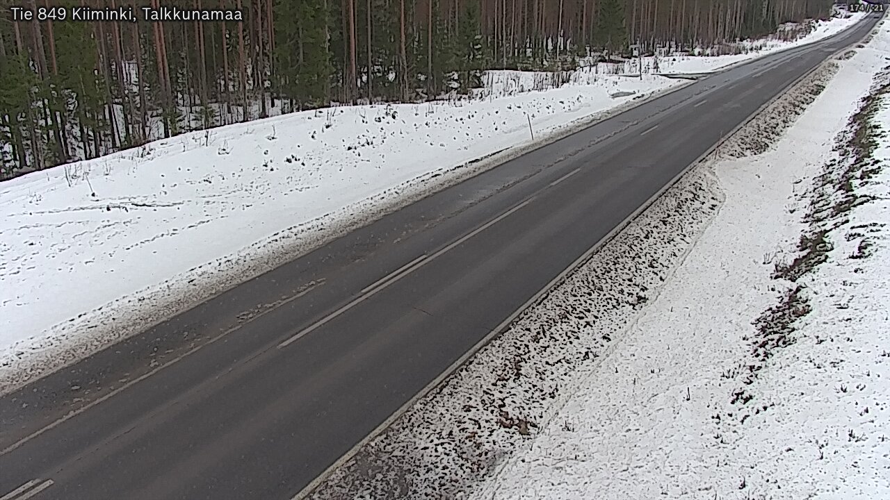 Weather Camera Image Road 849 Kiiminki, Talkkunamaa, Oulu, Pohjois-Pohjanmaa