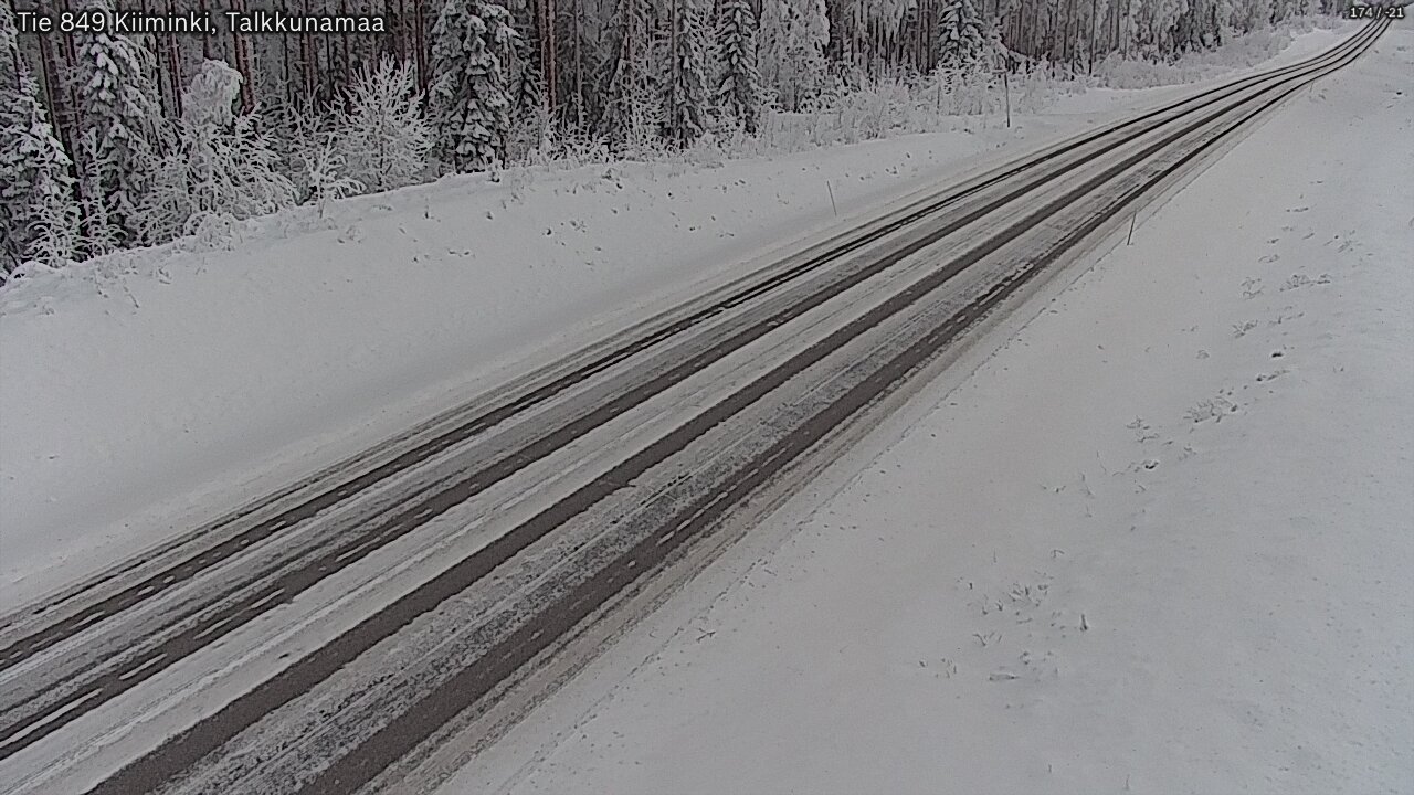 Weather Camera Image Road 849 Kiiminki, Talkkunamaa, Oulu, Pohjois-Pohjanmaa