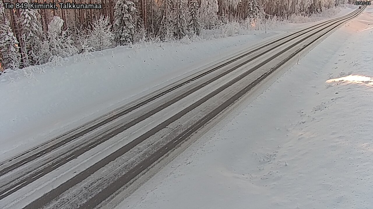 Weather Camera Image Väg 849 Kiiminki, Talkkunamaa, Oulu, Pohjois-Pohjanmaa