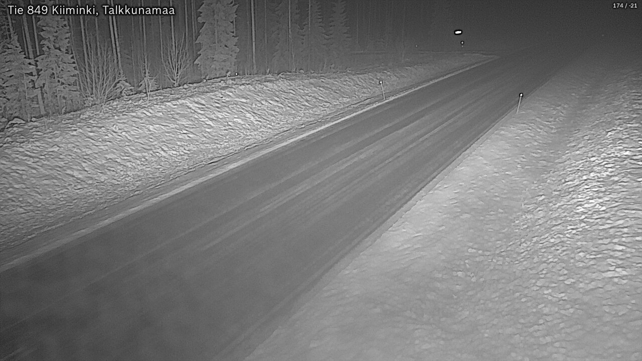 Weather Camera Image Road 849 Kiiminki, Talkkunamaa, Oulu, Pohjois-Pohjanmaa