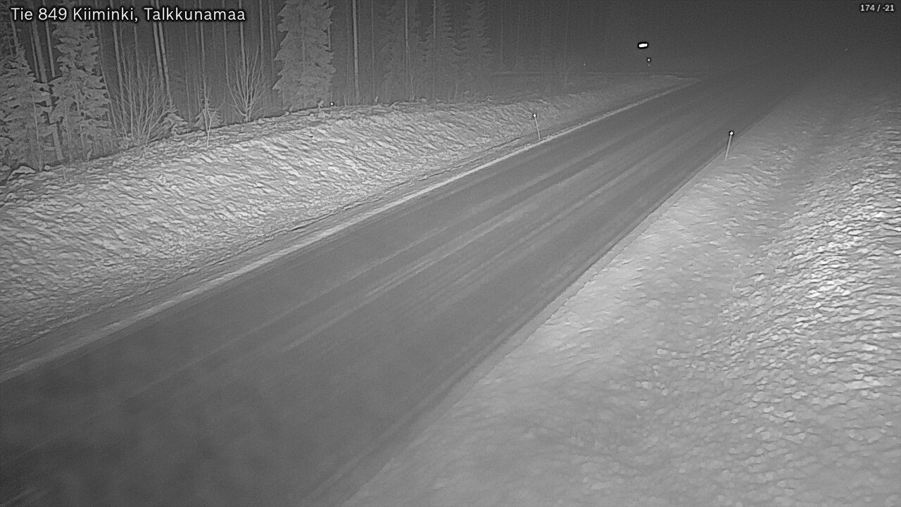 Weather Camera Image Road 849 Kiiminki, Talkkunamaa, Oulu, Pohjois-Pohjanmaa