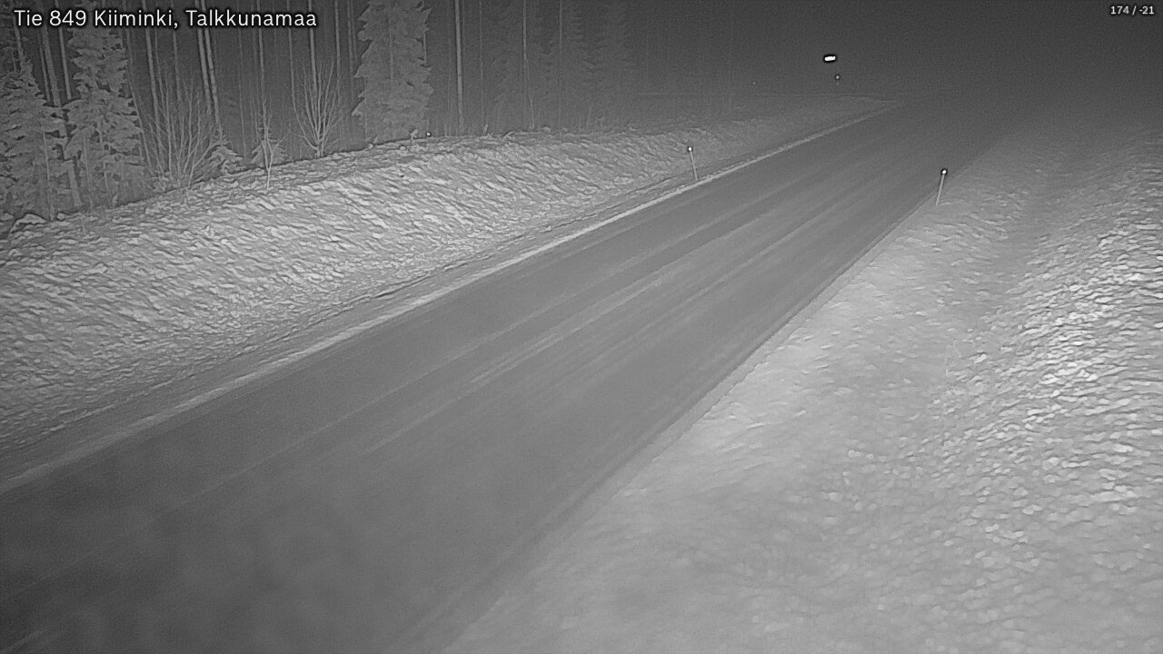 Weather Camera Image Road 849 Kiiminki, Talkkunamaa, Oulu, Pohjois-Pohjanmaa