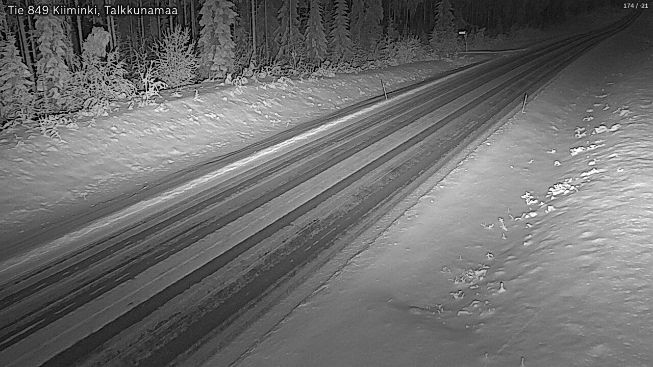Weather Camera Image Road 849 Kiiminki, Talkkunamaa, Oulu, Pohjois-Pohjanmaa