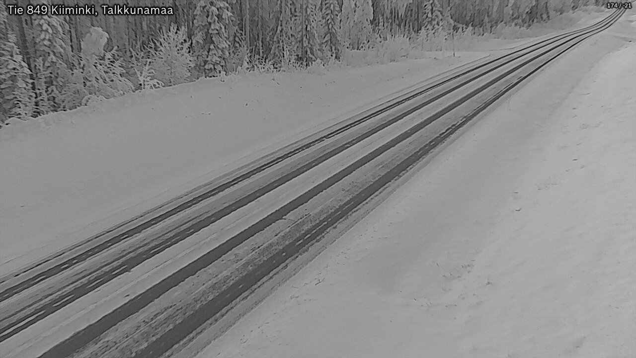 Weather Camera Image Road 849 Kiiminki, Talkkunamaa, Oulu, Pohjois-Pohjanmaa